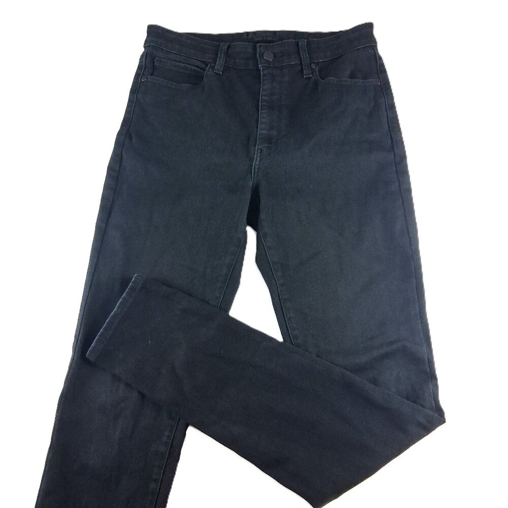 Uniqlo High Rise Skinny Jeans Women's Size 28 X 31 Black Ultra Stretch Denim